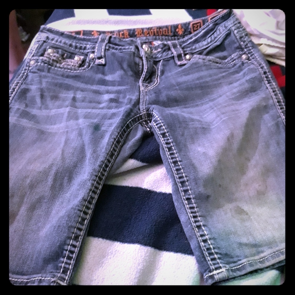 Rock Revival Bermuda Blue Jean Shorts